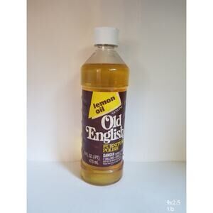 Vintage Genuine Old English Lemon Oil Furniture Polish 16 fl oz ~ Almost Full